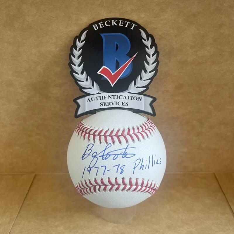 BARRY FOOTE 1977-78 PHILLIES SIGNED AUTO M.L. BASEBALL BECKETT AUTHENTICATED