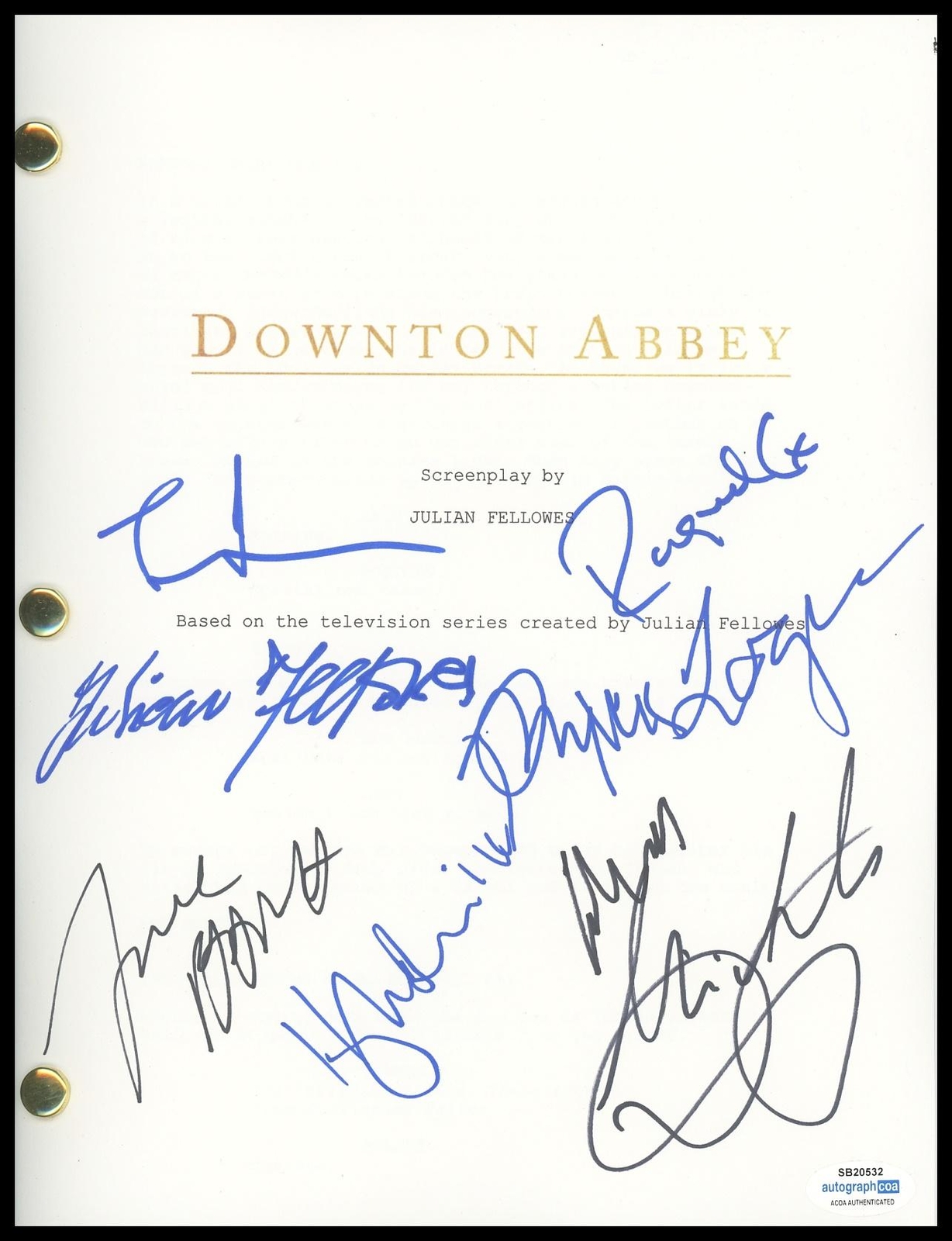 Downton Abbey AUTOGRAPHS Cast Signed Script Screenplay -Michelle Dockery +7 ACOA