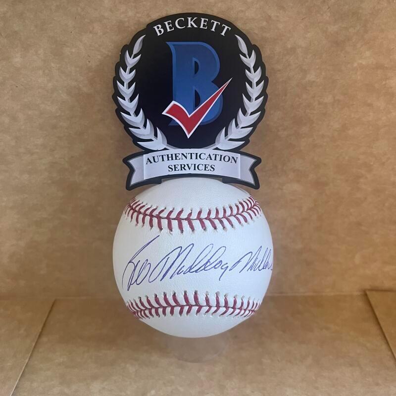 BILL MADDOG MADLOCK PIRATES/GIANTS SIGNED AUTO M.L. BASEBALL BAS AUTHENTICATED
