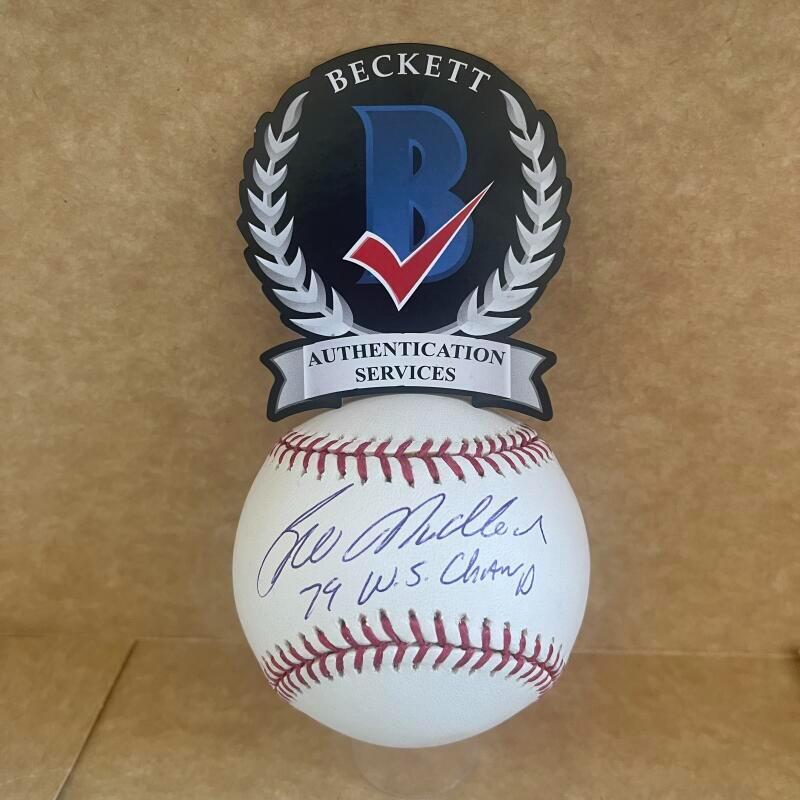 BILL MADLOCK 75 ALL STAR MVP SIGNED AUTO M.L. BASEBALL BAS AUTHENTICATED
