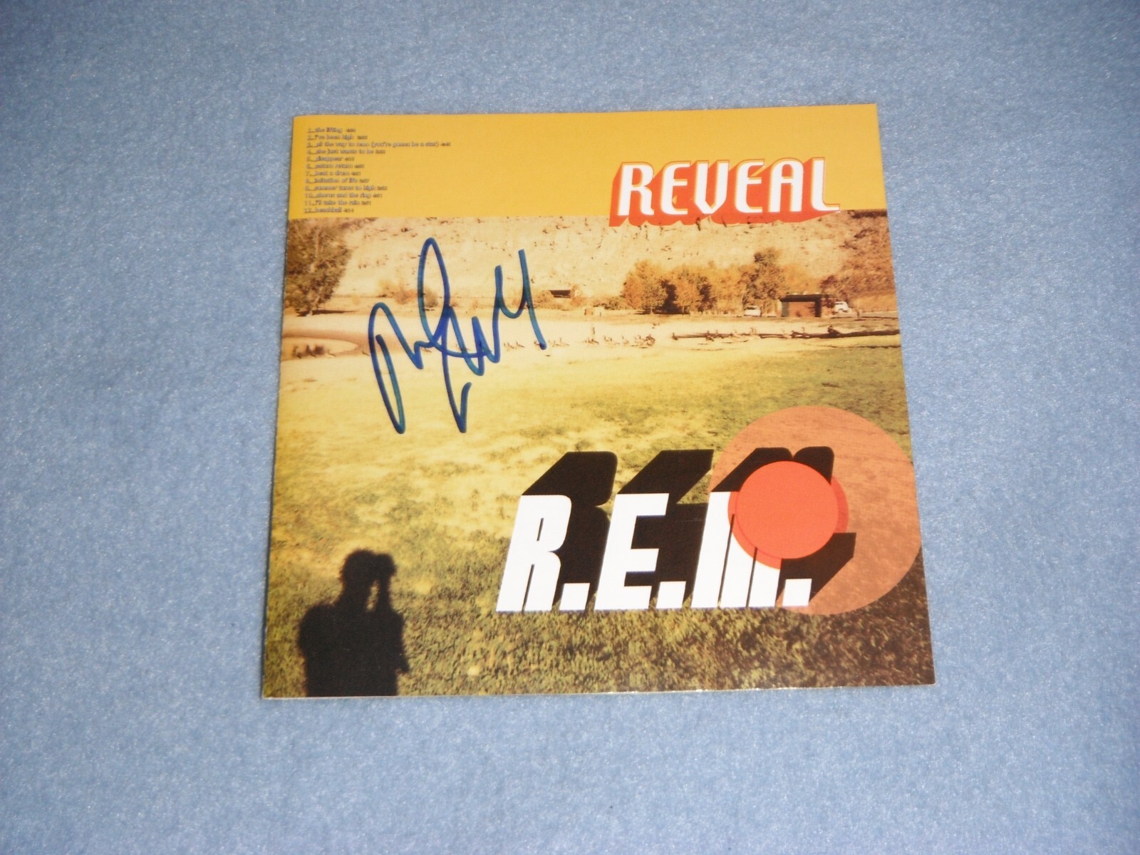 R.E.M. MIKE MILLS SIGNED REVEAL CD COVER