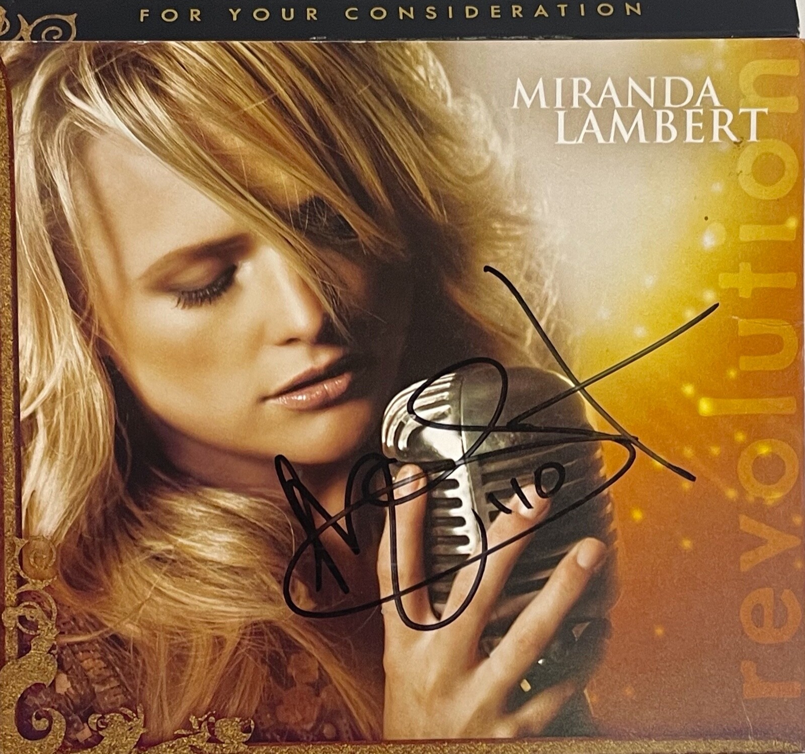 MIRANDA LAMBERT Signed Auto CMA Consideration Special Release Revolution CD JSA