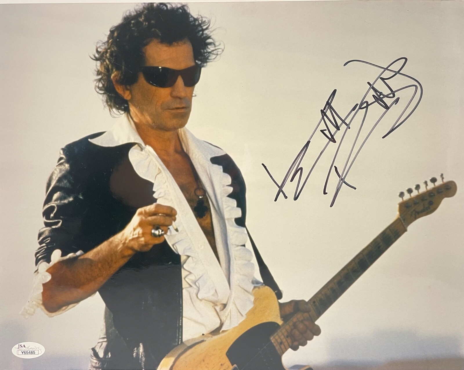 KEITH RICHARDS Signed Autograph 11x14 Photo THE ROLLING STONES JSA LOA