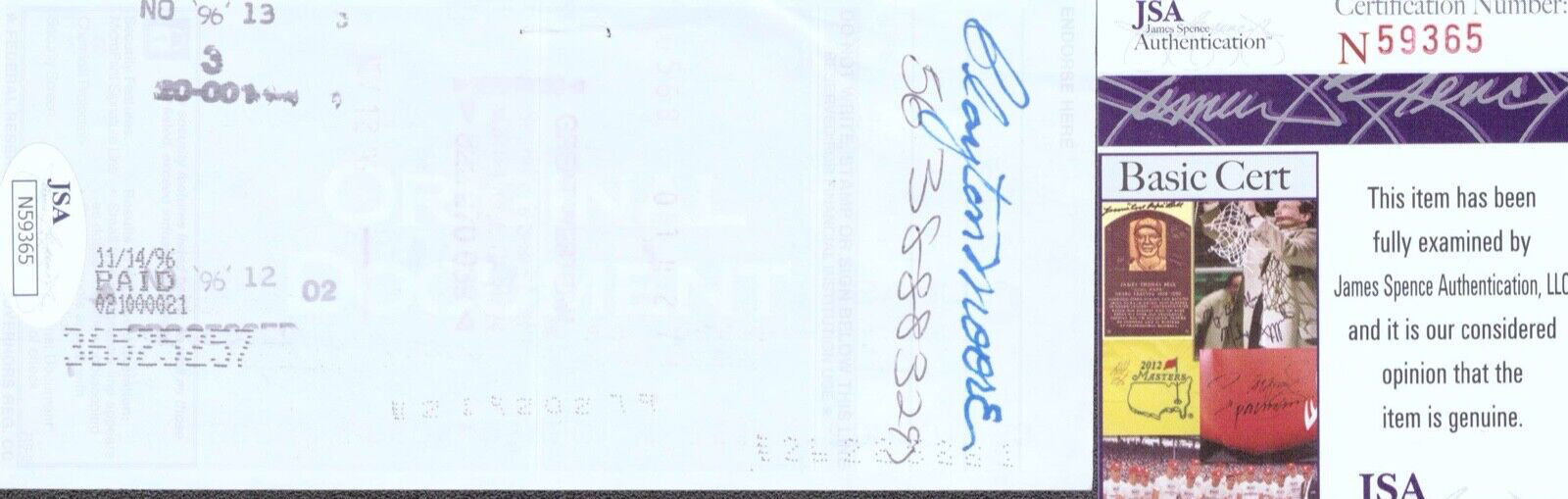 CLAYTON MOORE Signed Endorsed Check THE LONE RANGER JSA COA