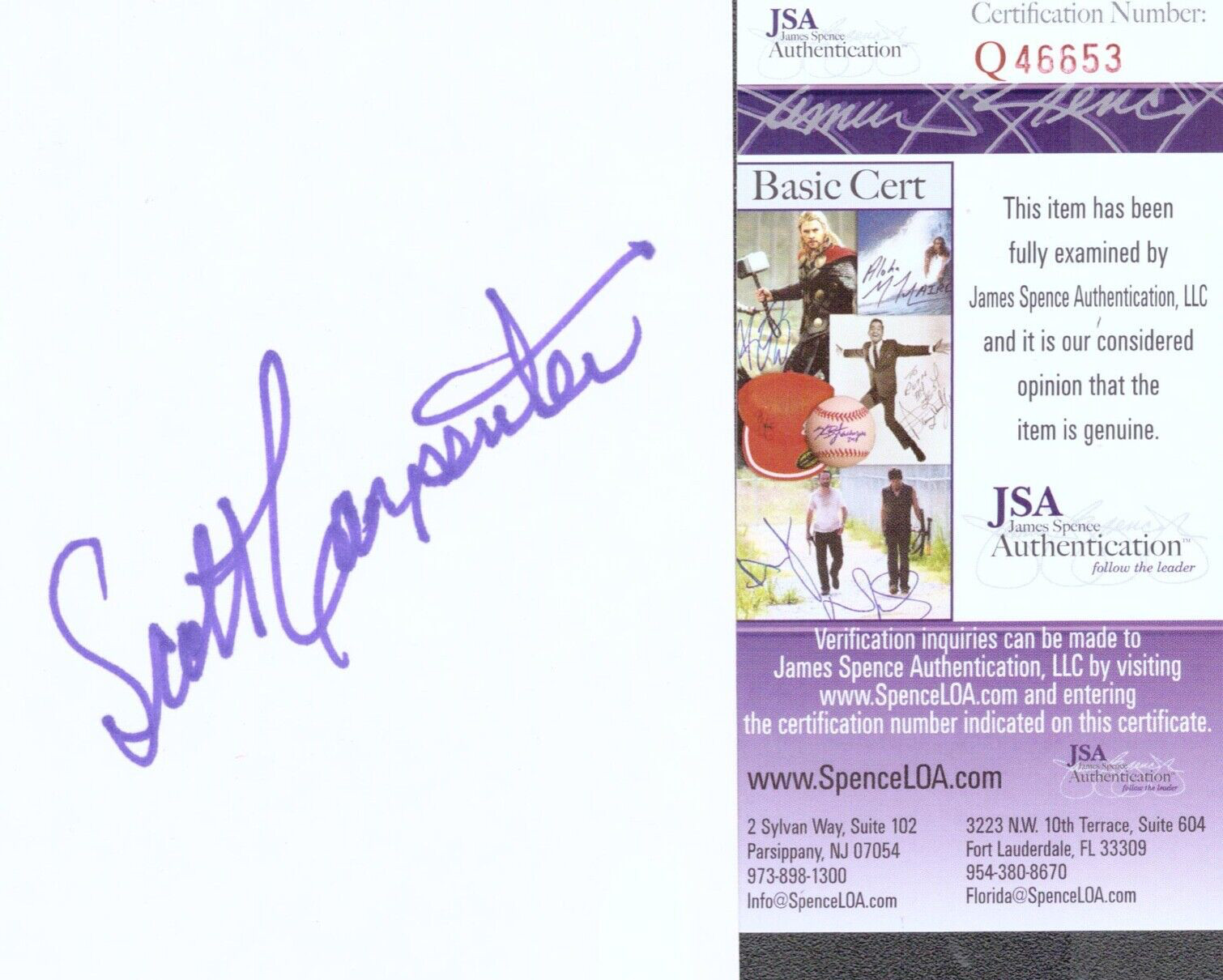SCOTT CARPENTER Signed Autograph Index Card NASA Astronaut JSA