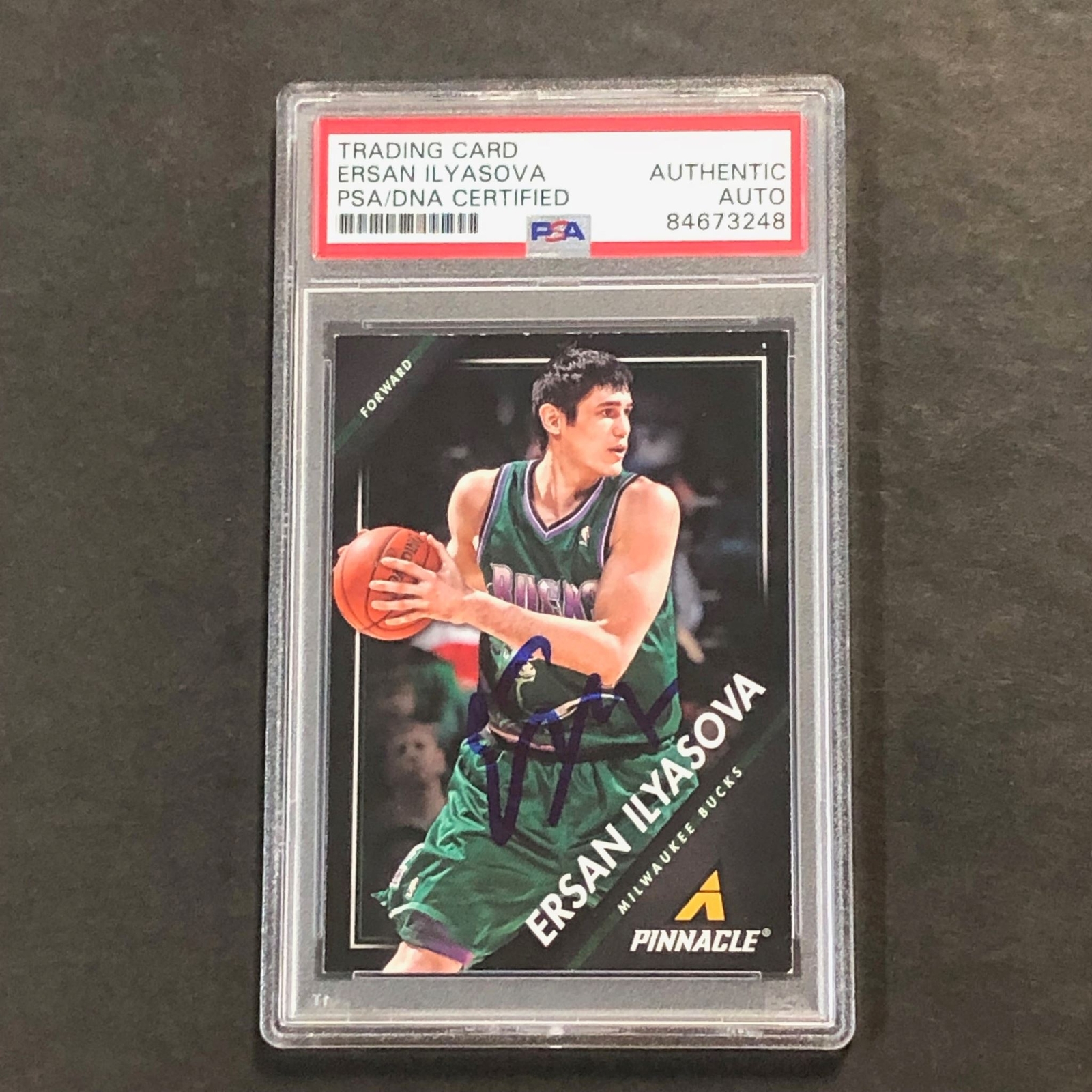 2013-14 Panini Pinnacle #184 Ersan Ilyasova Signed Card AUTO PSA Slabbed Bucks