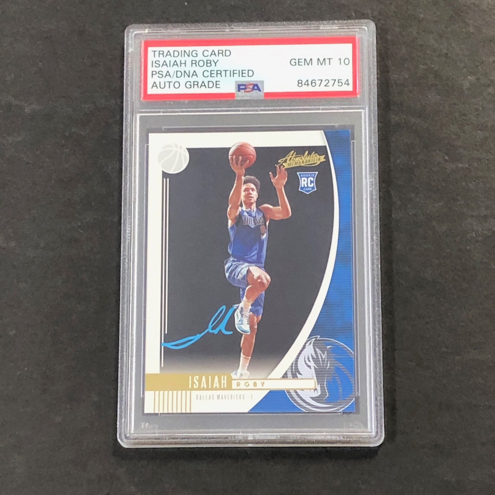 2019-20 Panini Absolute Memorabilia #92 Isaiah Roby Signed Card AUTO GRADE 10 PS