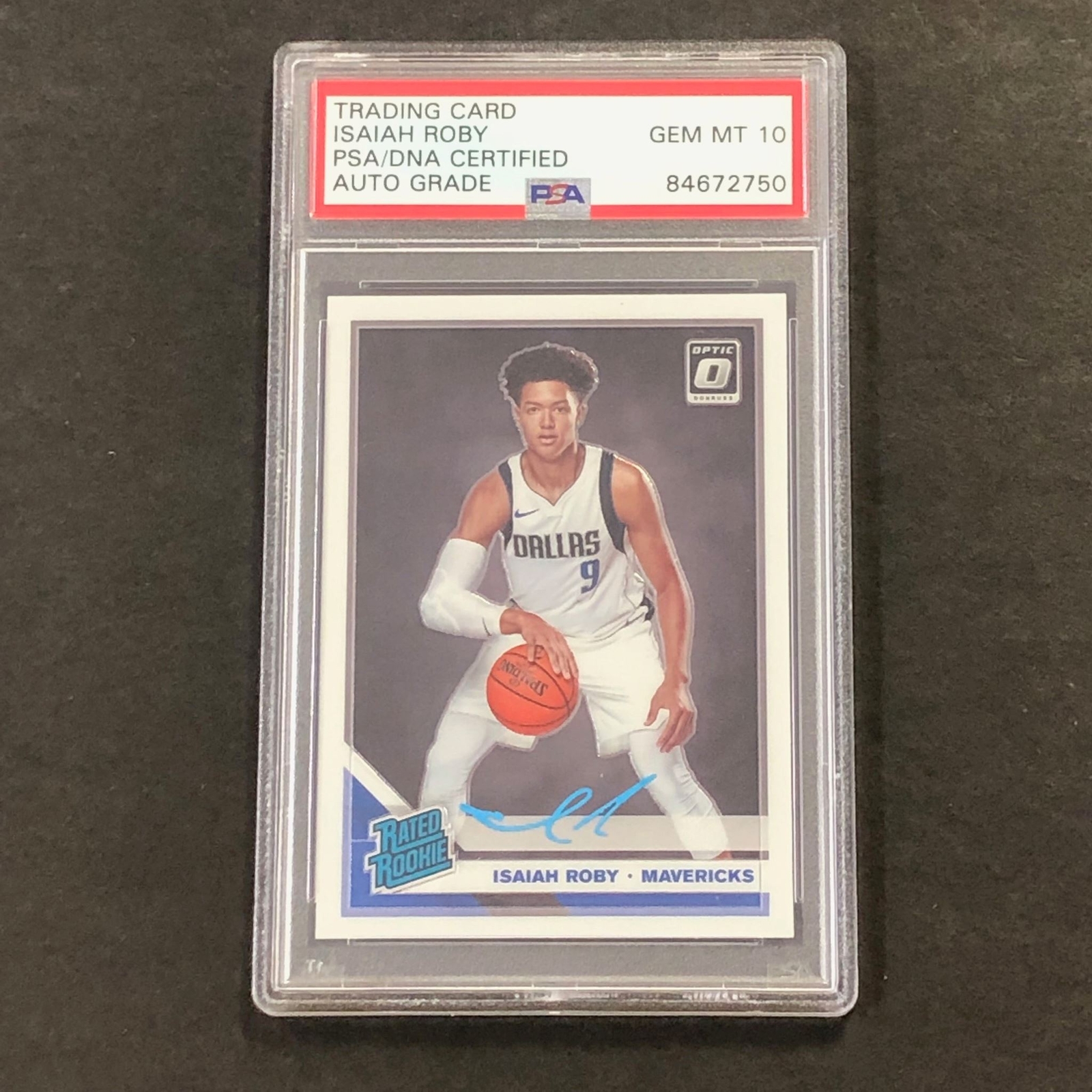 2020 Optic Rated Rookie #191 Isaiah Roby Signed Card AUTO PSA Slabbed RC Maveric