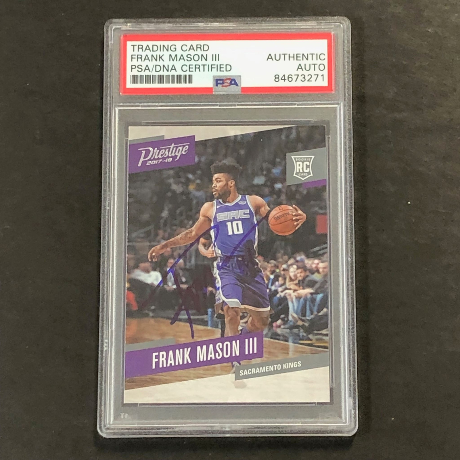 2017-18 Panini Prestige #183 Frank Mason III Signed Card AUTO PSA Slabbed RC Kin