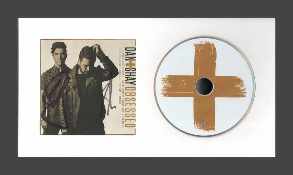 DAN + SHAY SIGNED AUTOGRAPH OBSESSED FRAMED CD DISPLAY - RARE! READY TO HANG!