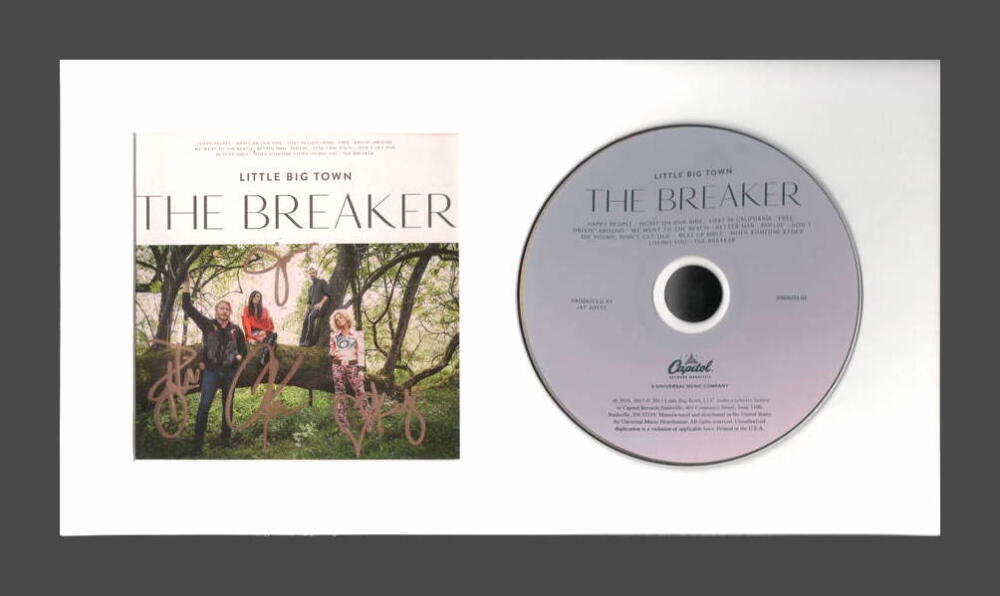 LITTLE BIG TOWN SIGNED AUTOGRAPH THE BREAKER FRAMED CD DISPLAY - READY TO HANG!