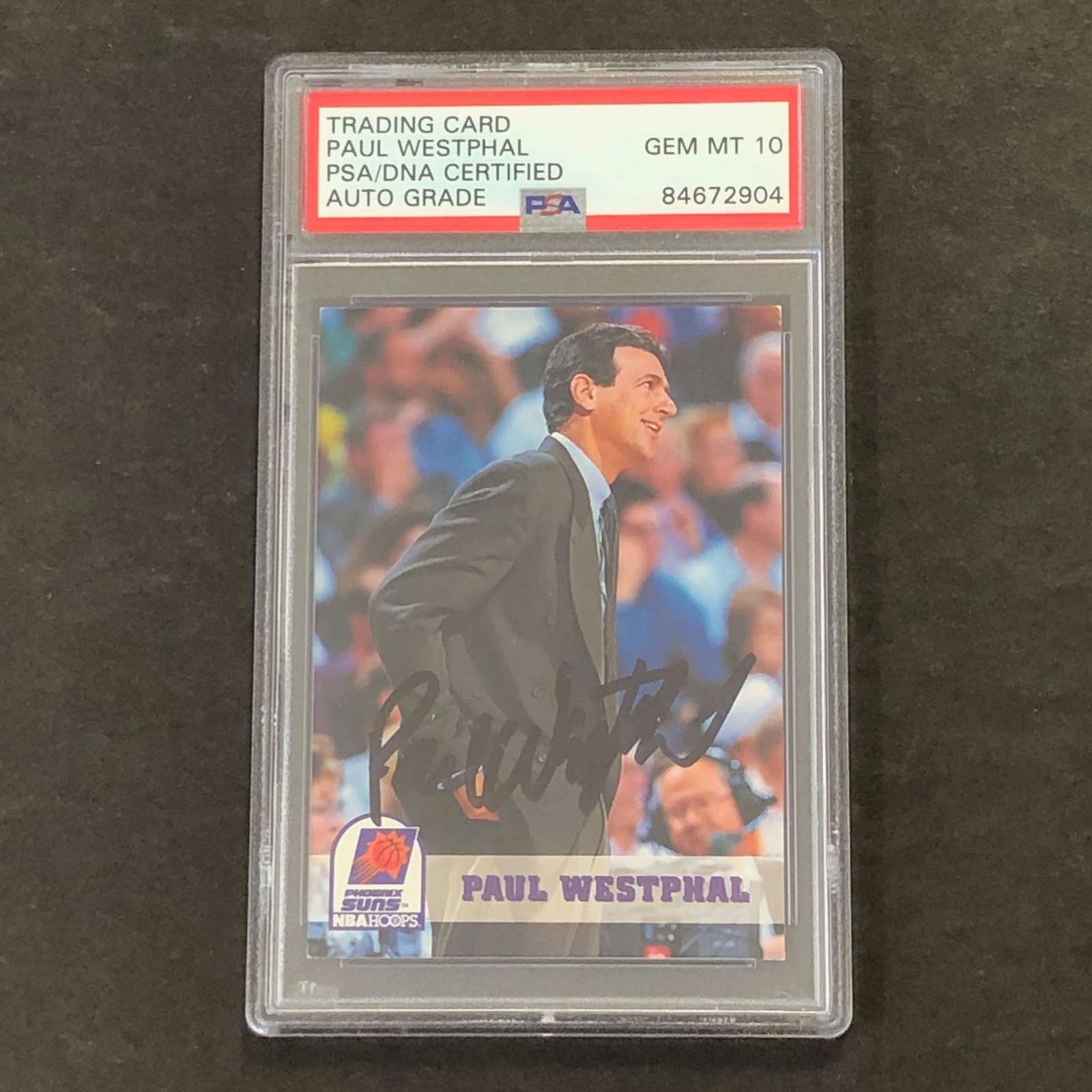 1993-94 Skybox #250 Paul Westphal Signed Card Auto Grade 10 PSA Slabbed Suns
