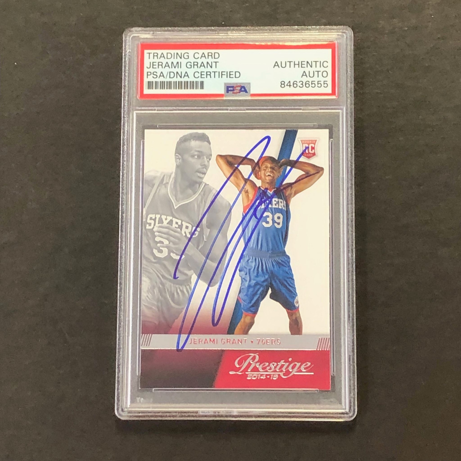 2014-15 Panini Prestige #194 Jerami Grant Signed Card AUTO PSA Slabbed RC 76ers