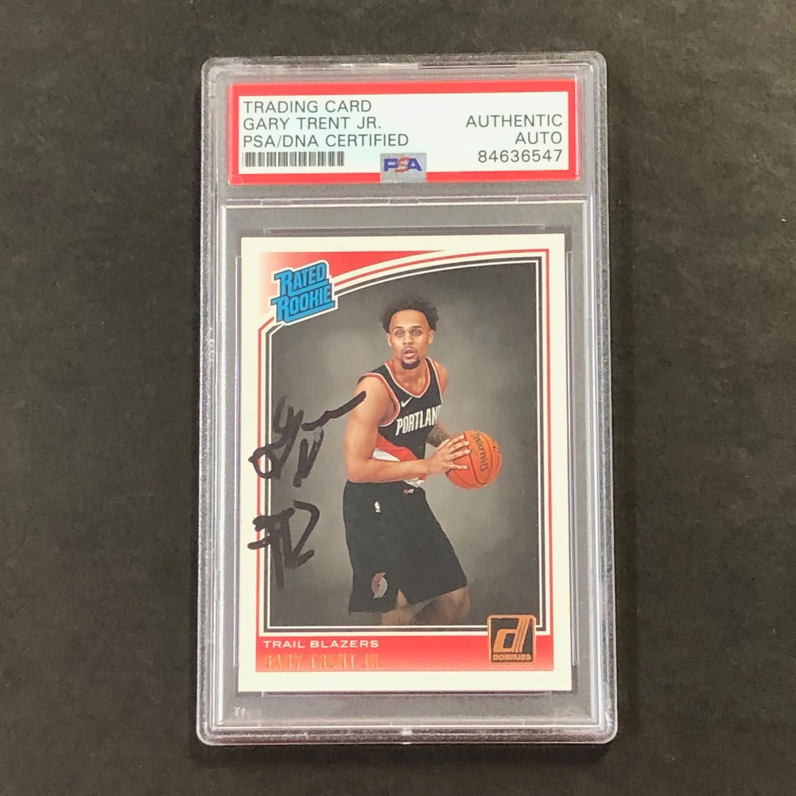 2018-19 Panini Donruss Rated Rookie #199 Gary Trent Jr. Signed Rookie Card AUTO