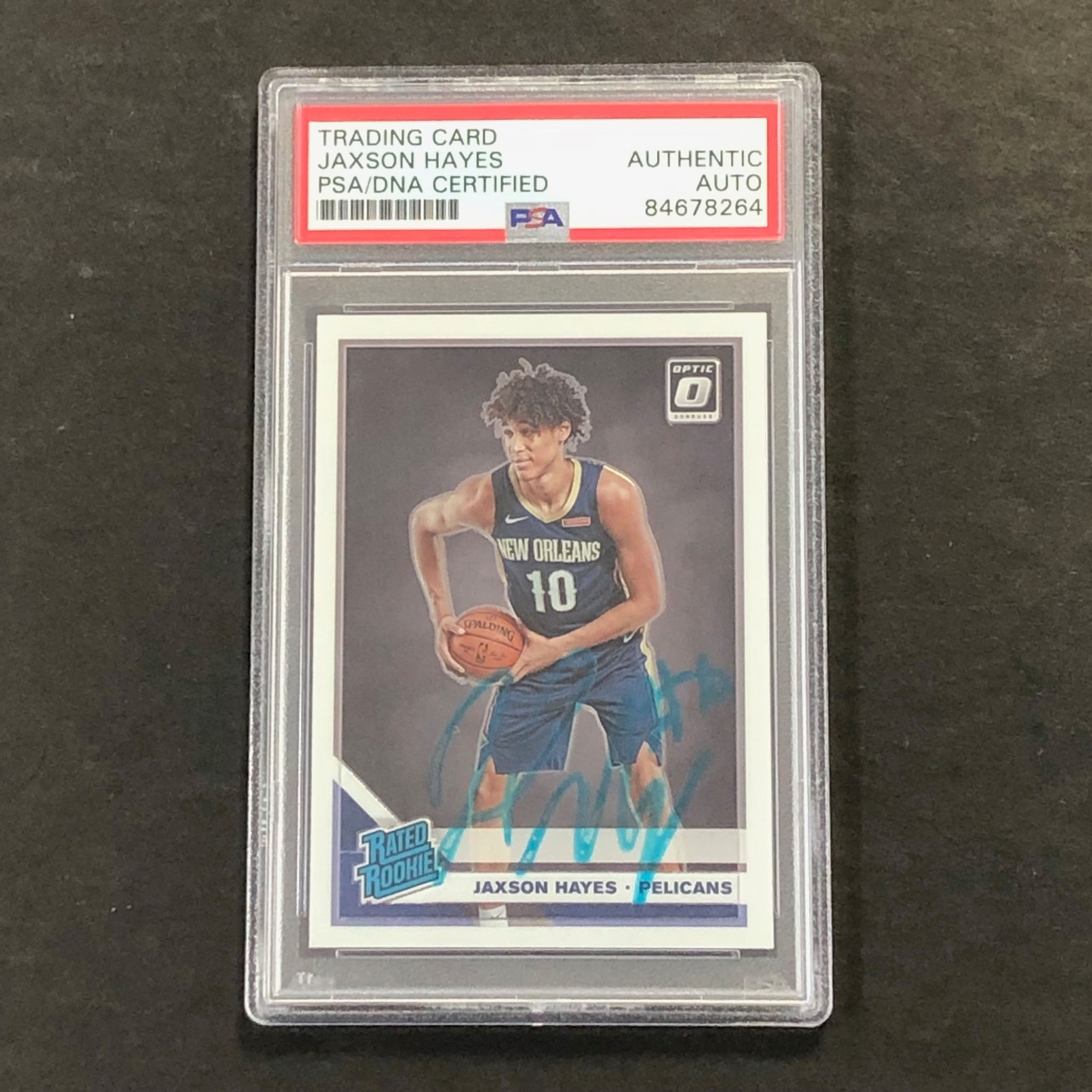 2019-20 Optic Rookie Card #190 Jaxson Hayes Signed Card AUTO PSA Slabbed RC Peli
