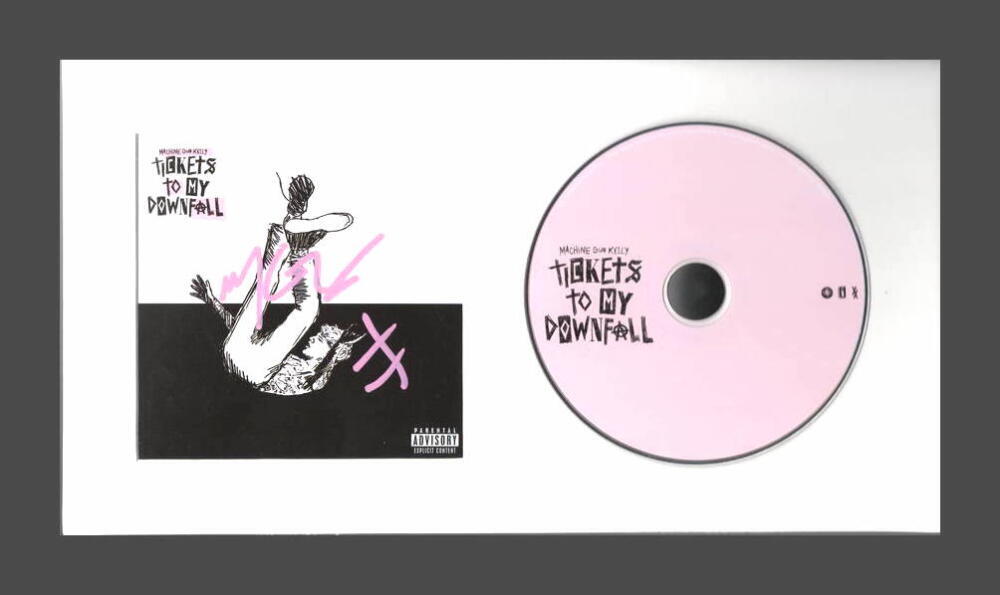 MACHINE GUN KELLY MGK SIGNED AUTOGRAPH TICKETS TO MY DOWNFALL FRAMED CD DISPLAY