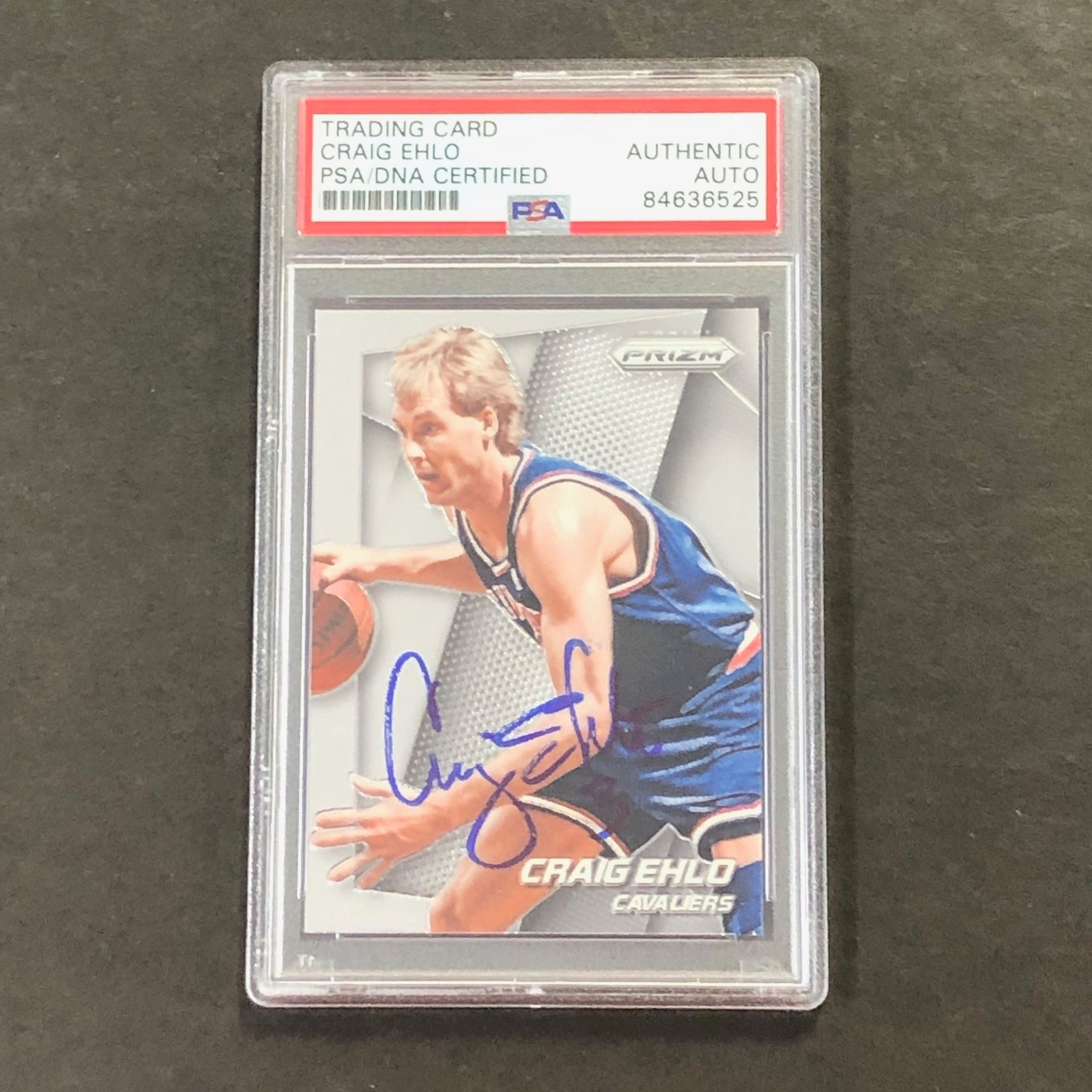 2014-15 Panini Prizm #249 Craig Ehlo Signed Card AUTO PSA Slabbed Cavaliers