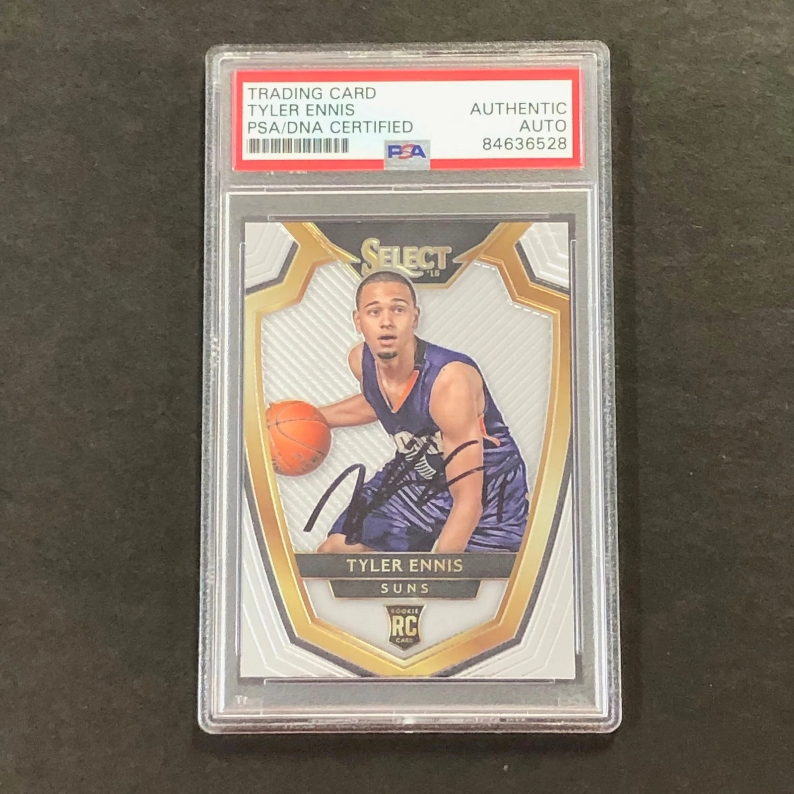 2014-15 NBA Panini Select #198 Tyler Ennis Signed Rookie Card AUTO PSA Slabbed R