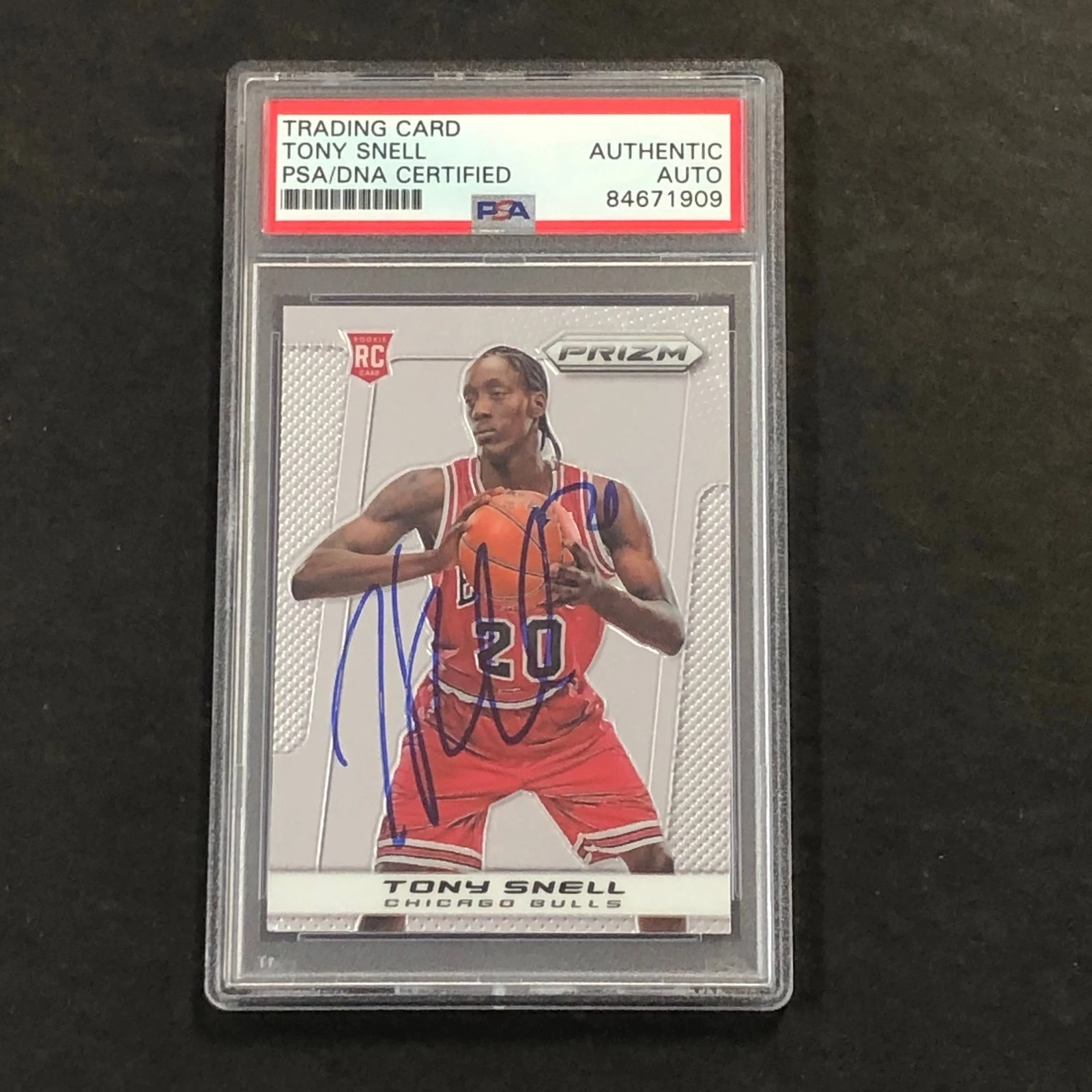 2013-14 Panini Prizm #292 Tony Snell Signed Card PSA Slabbed Bulls