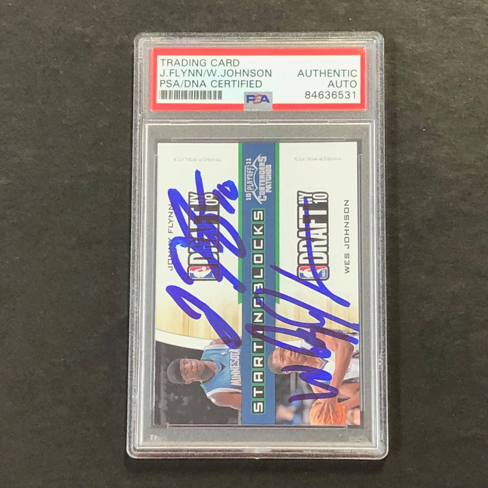 2010-11 Starting Locks Playoff Contenders #10 Wesley Johnson Johnny Flynn Signed