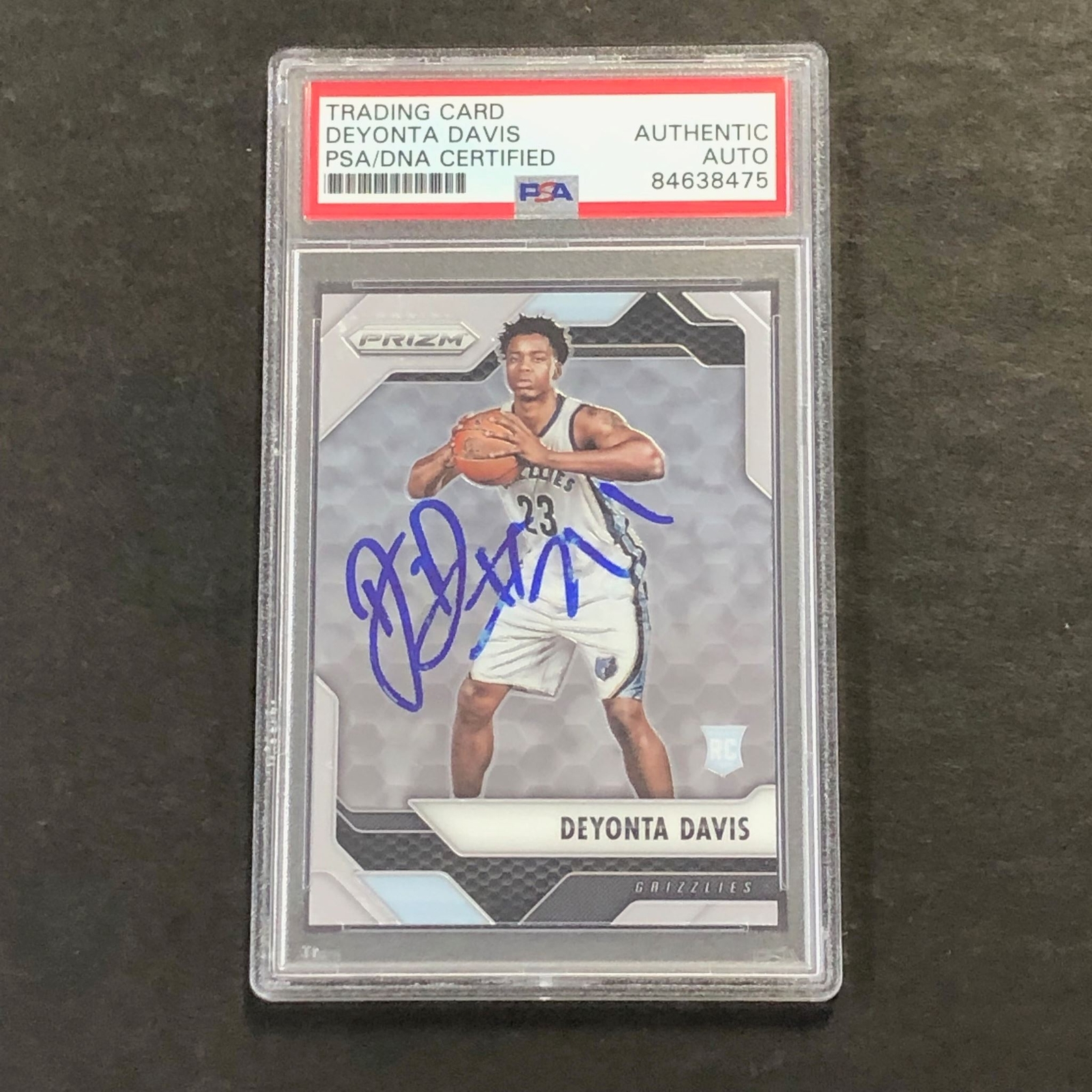 2016-17 Panini Prizm #69 Deyonta Davis Signed Card AUTO PSA Slabbed RC Rookie