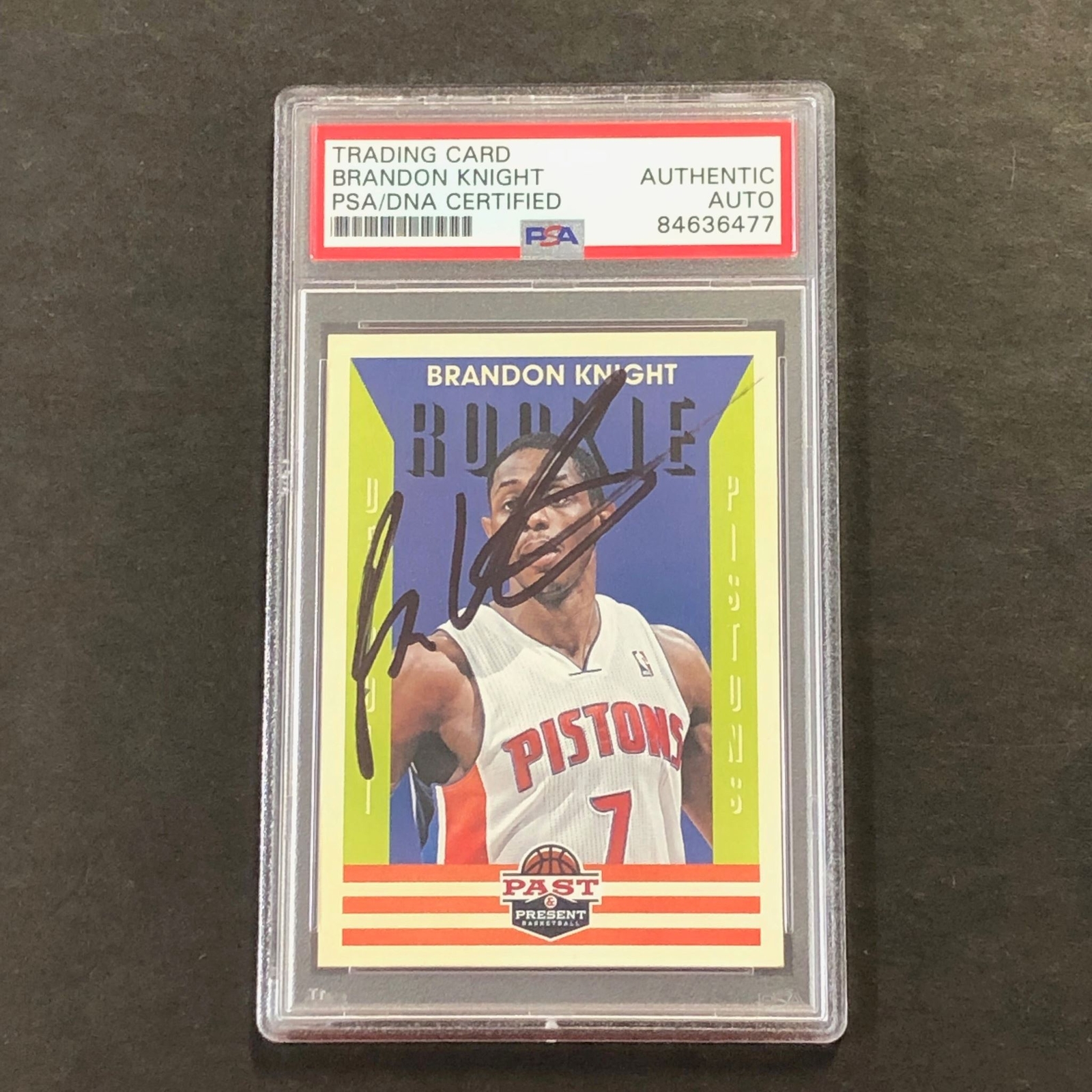 2012-13 Panini Pat and Present #216 Brandon Knight Signed Card AUTO PSA Slabbed