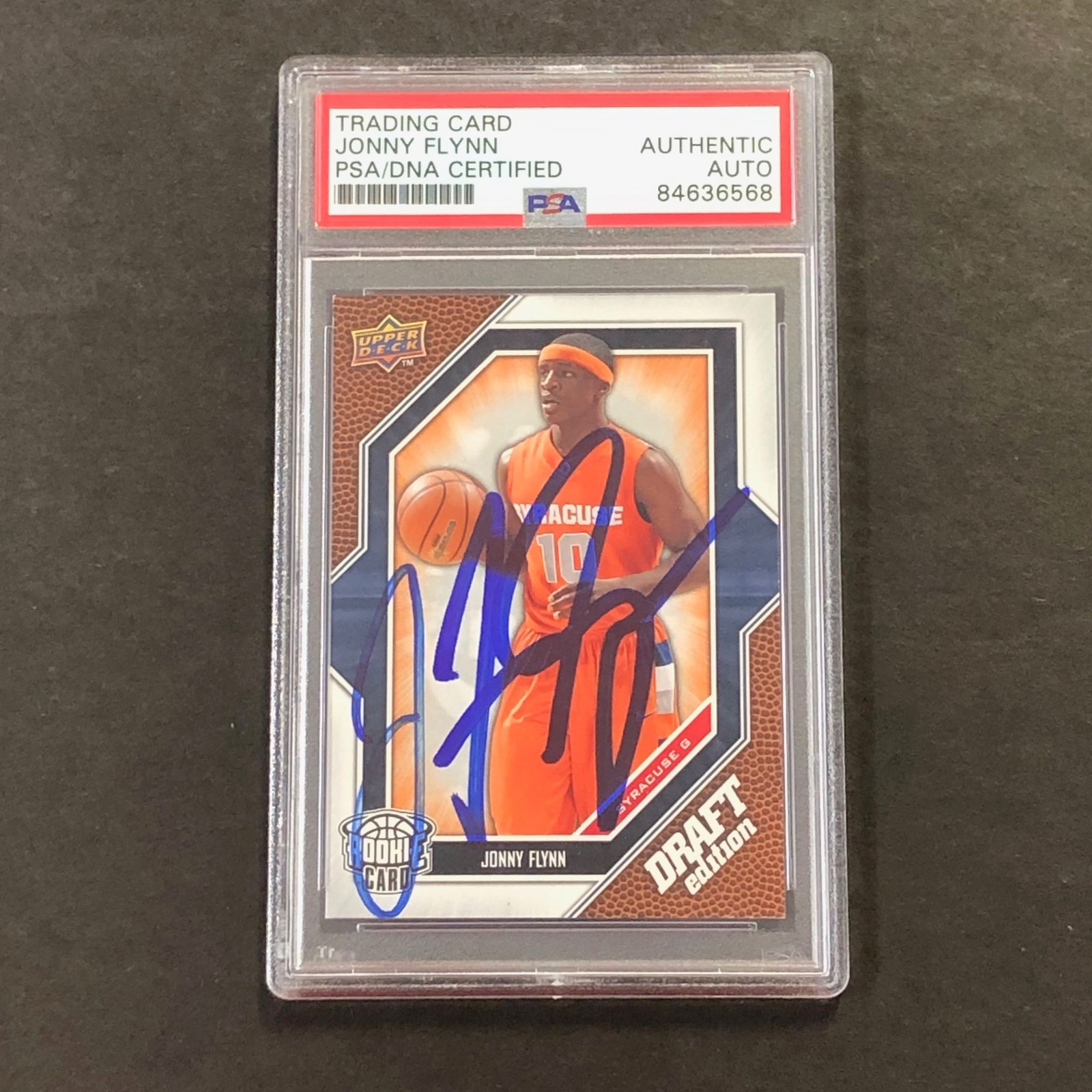 2009-10 Upper Deck Draft Edition #52 JONNY FLYNN Signed Card AUTO PSA Slabbed Sy