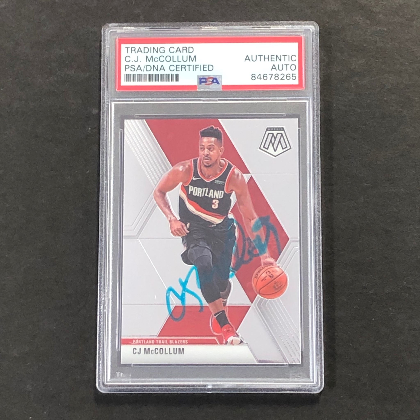 2019-20 Panini #15 CJ McCollum Signed Card AUTO PSA Slabbed Blazers