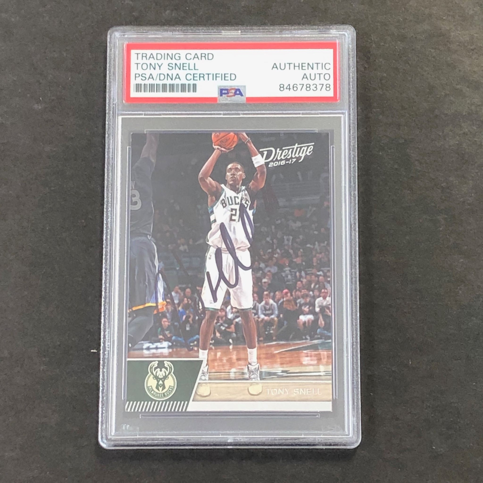 2016-17 Panini Prestige #106 Tony Snell Signed Card PSA Slabbed Bucks