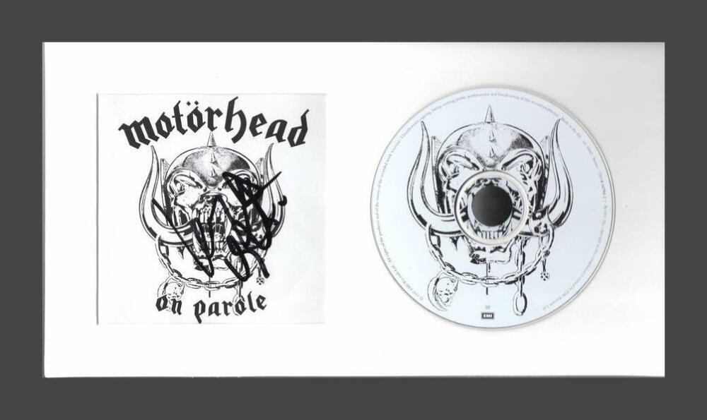 LEMMY IAN KILMISTER SIGNED AUTOGRAPH MOTORHEAD ON PAROLE FRAMED CD DISPLAY RARE!