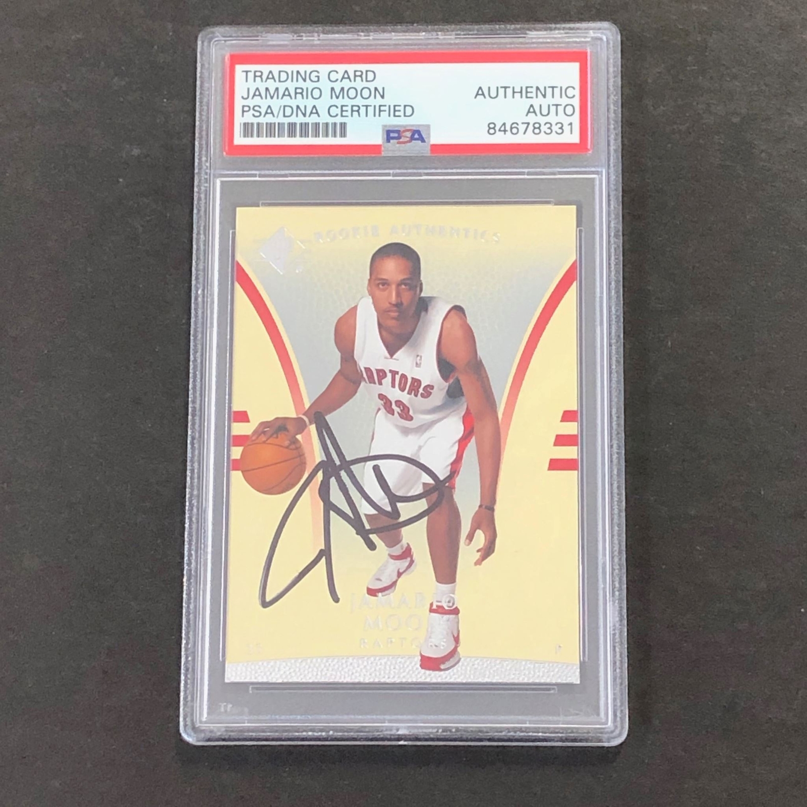 2007-08 Rookie Authentic #106 Jamario Moon Signed Card AUTO PSA Slabbed Raptors