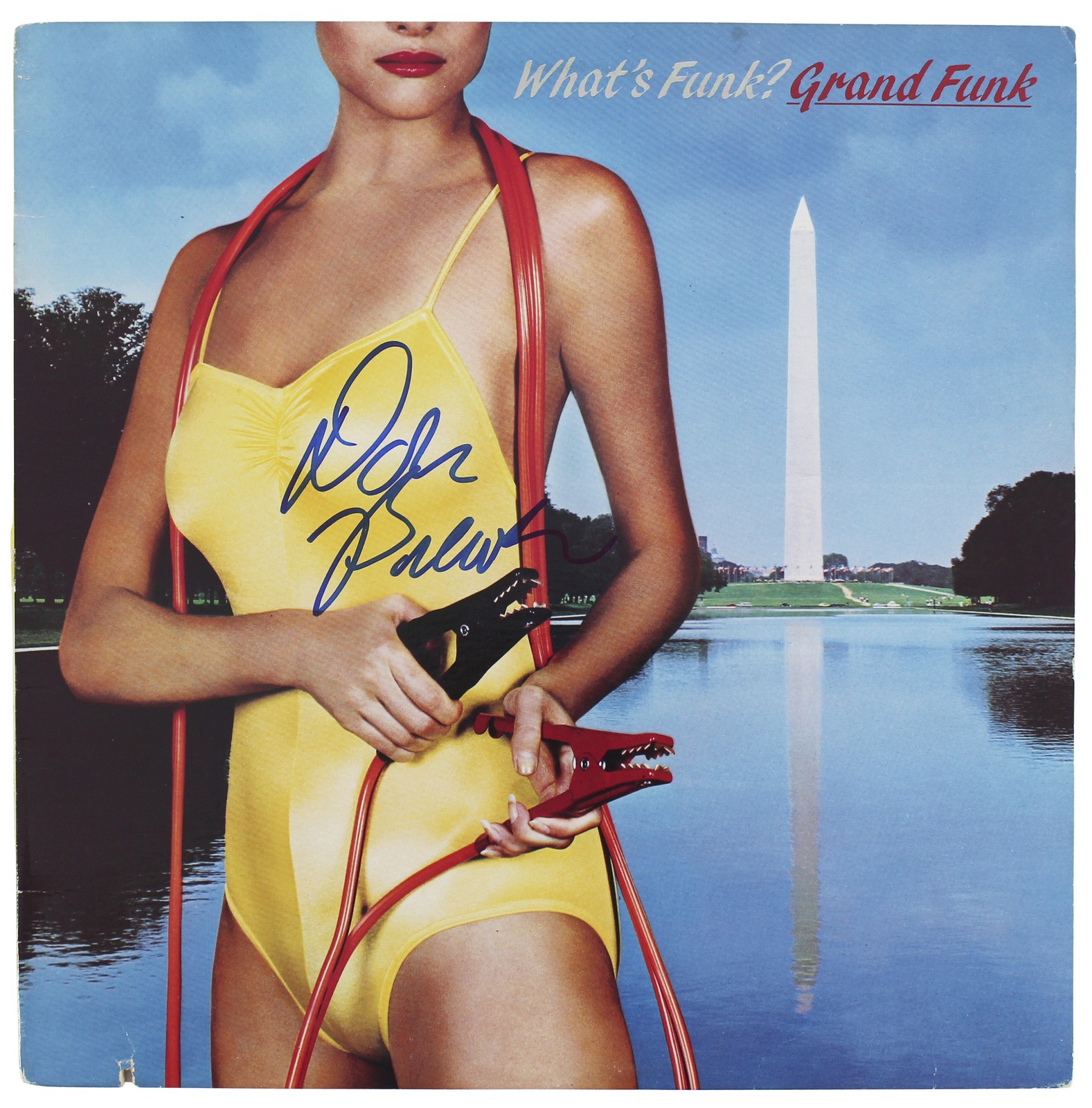Don Brewer Grand Funk Authentic Signed What's Funk? Album Cover BAS #BG82241