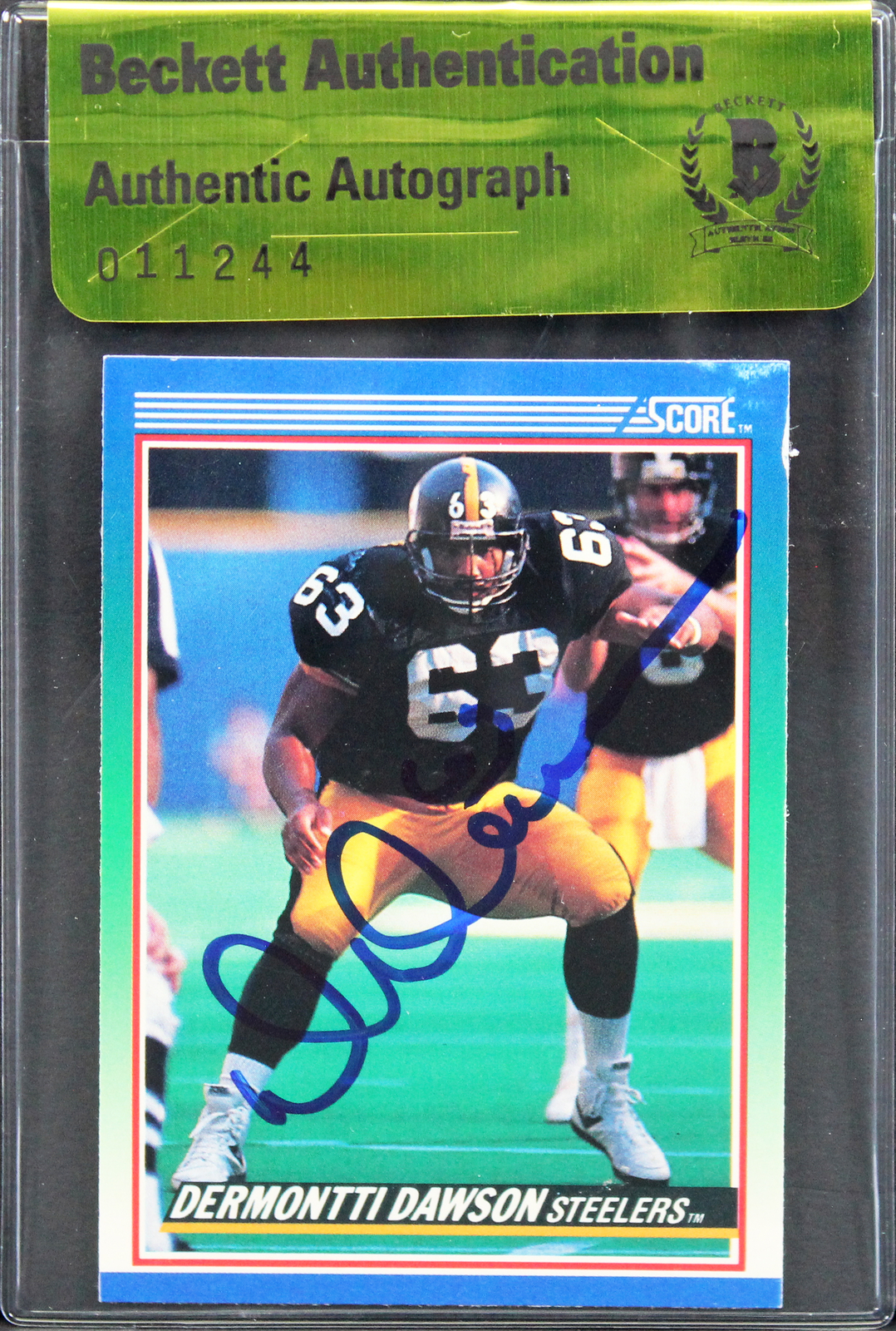 Steelers Dermontti Dawson Authentic Signed 1990 Score #41 Card BAS #11244
