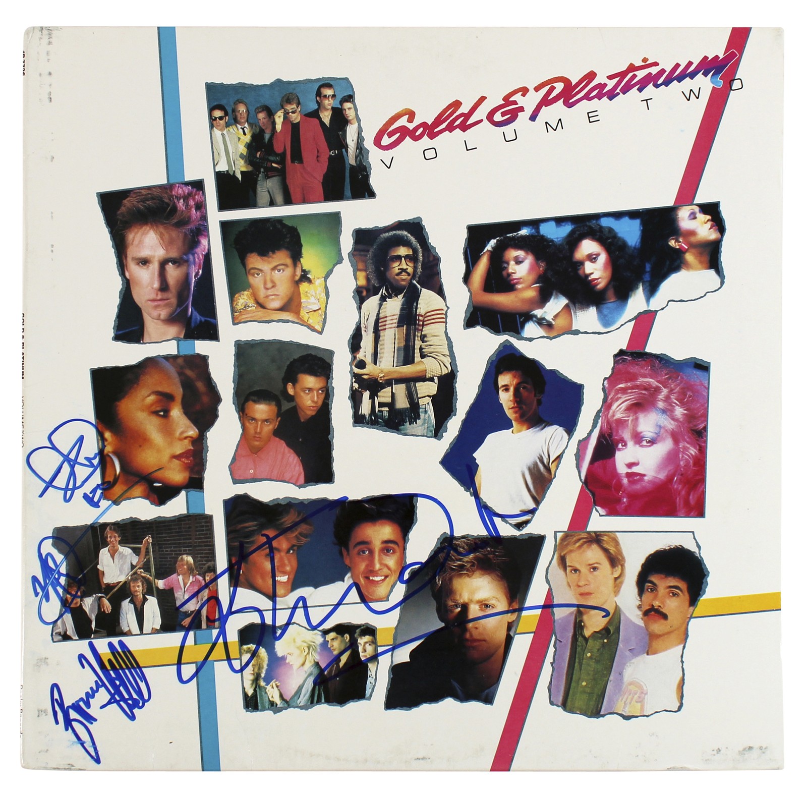 (4) WAITE, HALL, CRONIN & DOUGHTY SIGNED GOLD & PLATINUM ALBUM COVER BAS COLLECTIBLE MEMORABILIA