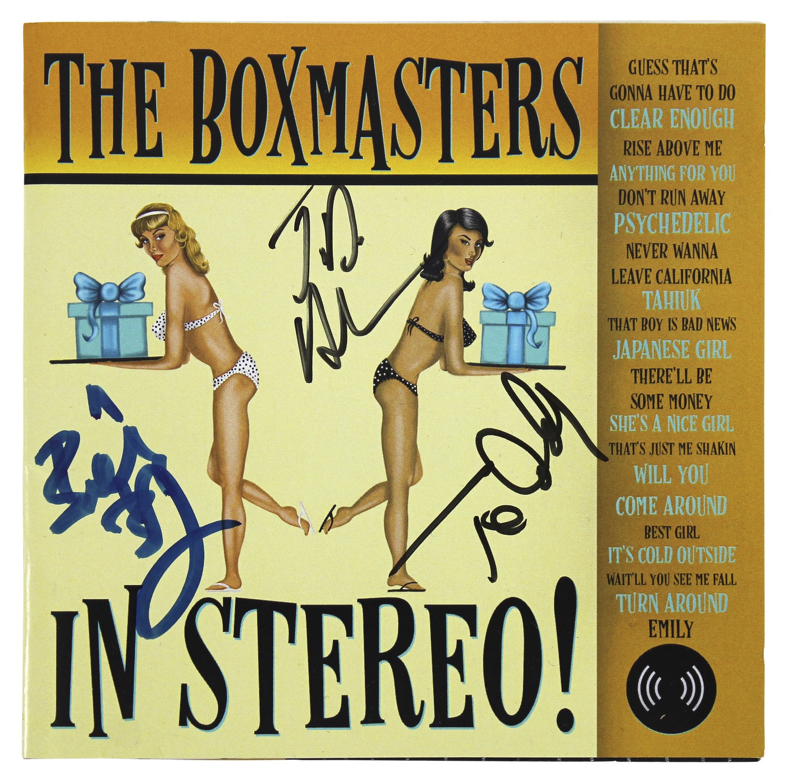 The Boxmasters (3) Thornton, Andrew & Andreadis Signed In Stereo! Cd Cover BAS