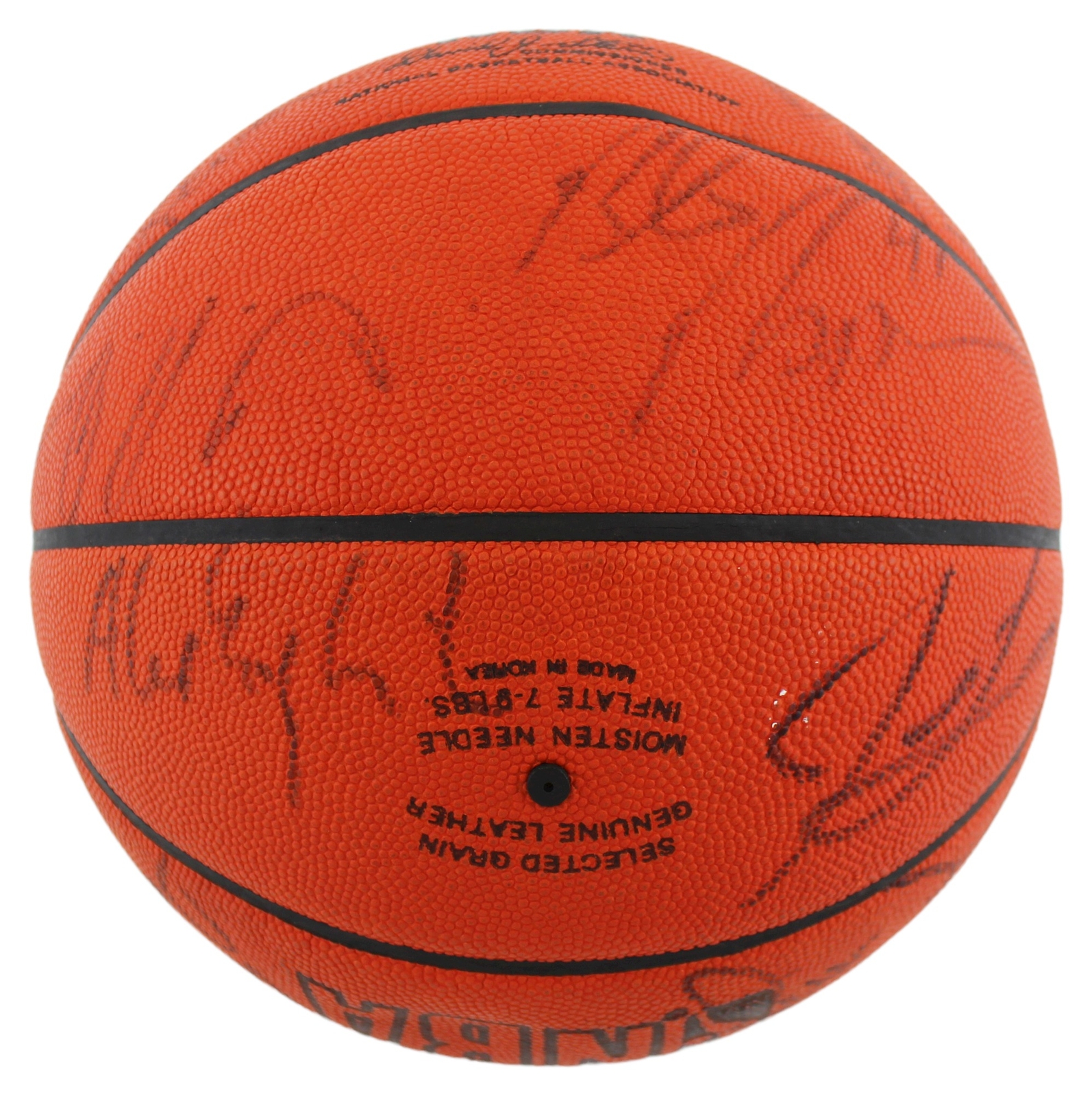 1987-88 NUGGETS (12) ENGLISH, LEVER SIGNED GAME USED OFFICIAL NBA BASKETBALL BAS COLLECTIBLE MEMORABILIA