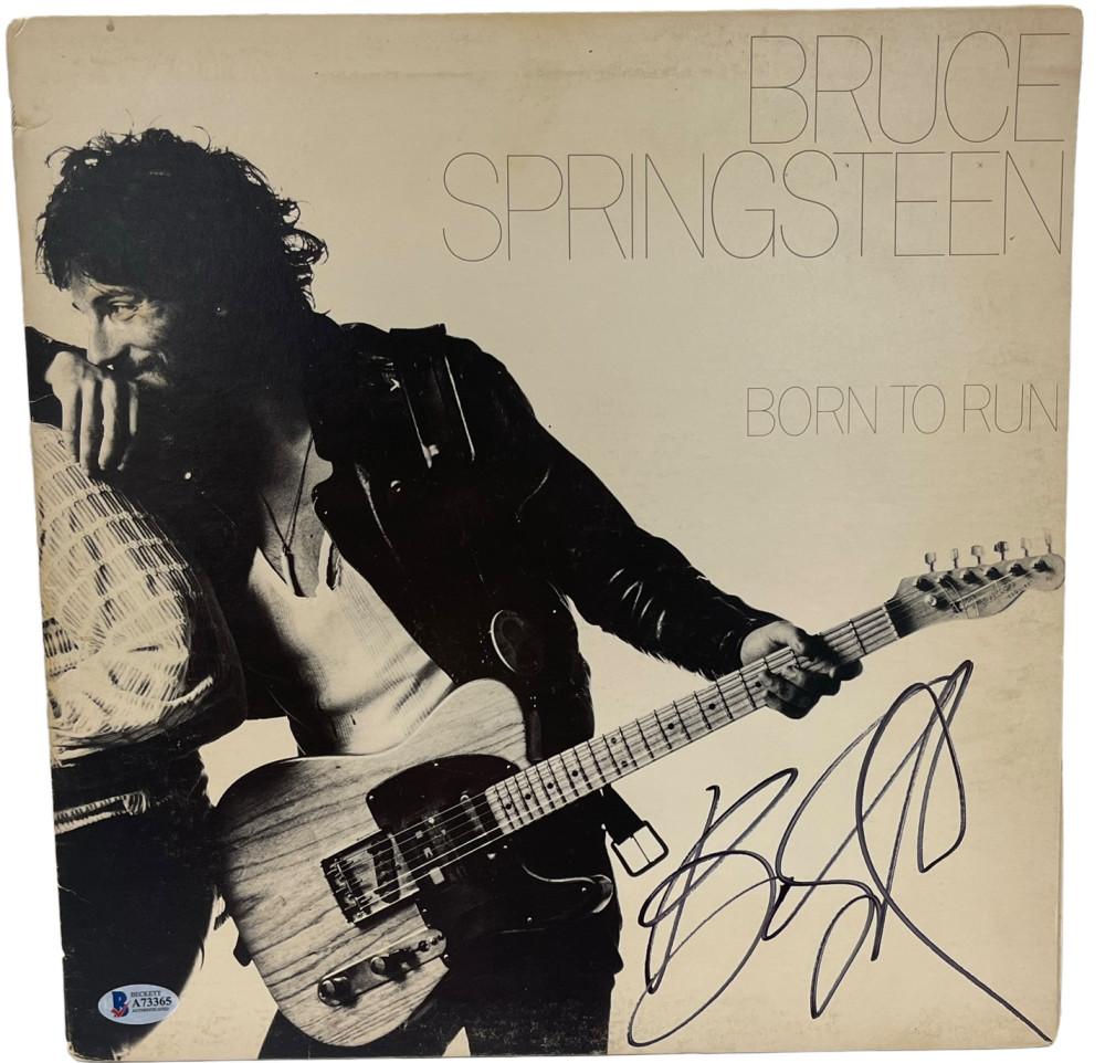 BRUCE SPRINGSTEEN SIGNED BORN TO RUN ALBUM VINYL AUTHENTIC AUTOGRAPH BECKETT LOA