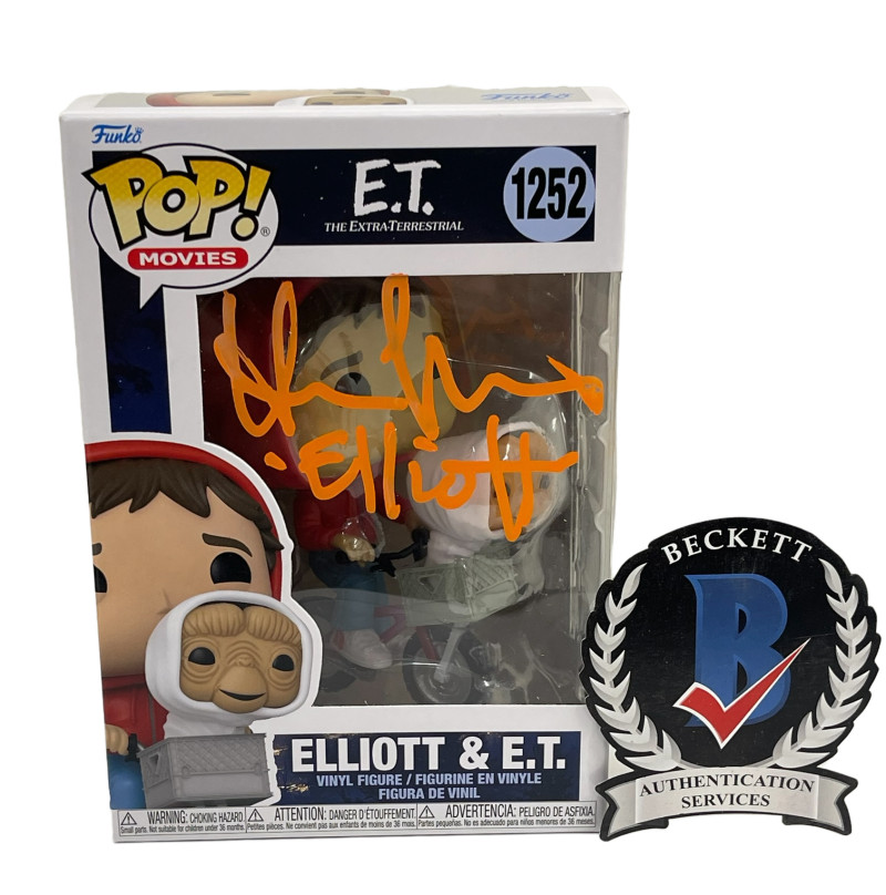 HENRY THOMAS SIGNED ET POP FUNKO FIGURE 1252 AUTHENTIC AUTOGRAPH BECKETT WITNESS