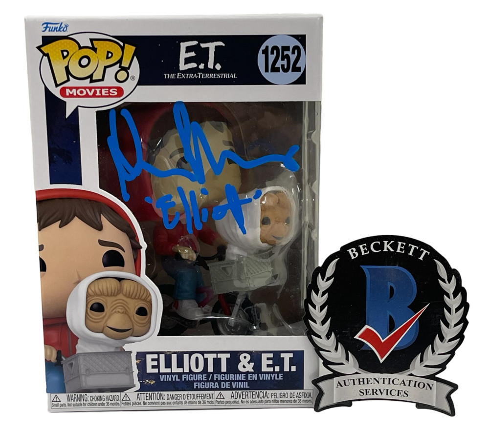 HENRY THOMAS SIGNED ET POP FUNKO FIGURE 1252 AUTHENTIC AUTOGRAPH BECKETT WITNESS