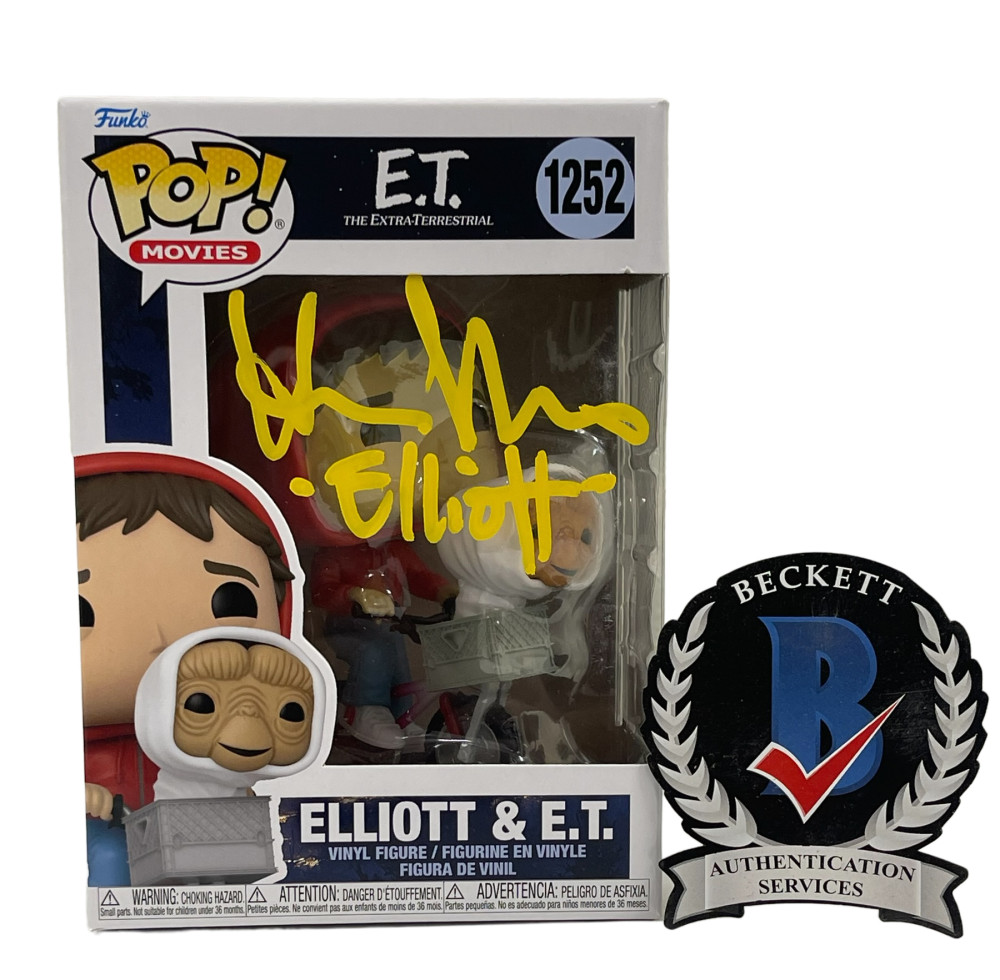 HENRY THOMAS SIGNED ET POP FUNKO FIGURE 1252 AUTHENTIC AUTOGRAPH BECKETT WITNESS