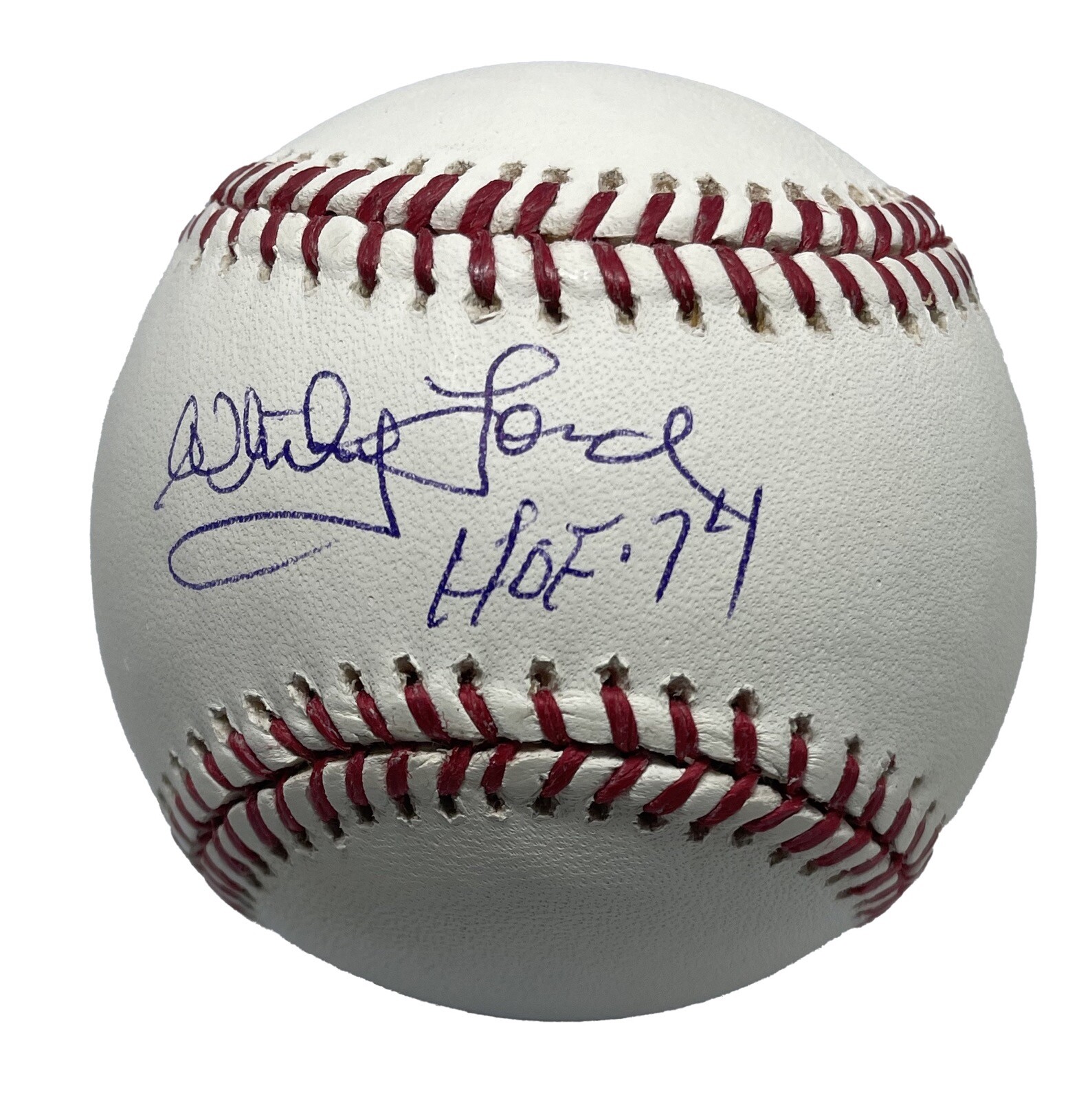 Whitey Ford Signed MLB Baseball BAS Y55307 W/ HOF 74 Inscription (D) Yankees HOF