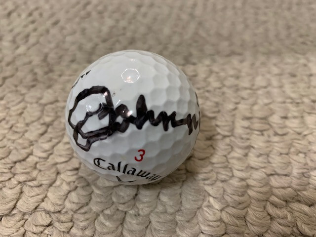 JOHNNY MILLER HAND SIGNED CALLAWAY GOLFBALL+COA GOLF HALL OF FAME