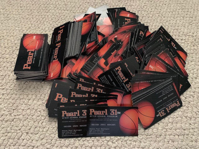 PEARL WASHINGTON HUGE LOT OF 300 BUSINESS CARDS SYRACUSE BASKETBALL LEGEND