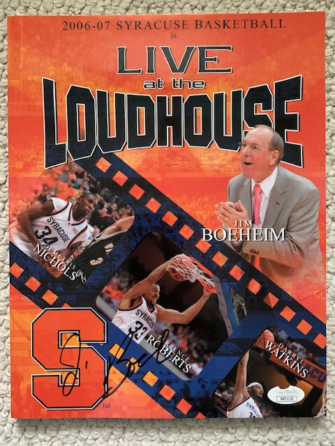 JIM BOEHEIM HAND SIGNED 2006-07 SYRACUSE BASKETBALL MEDIA GUIDE RARE JSA