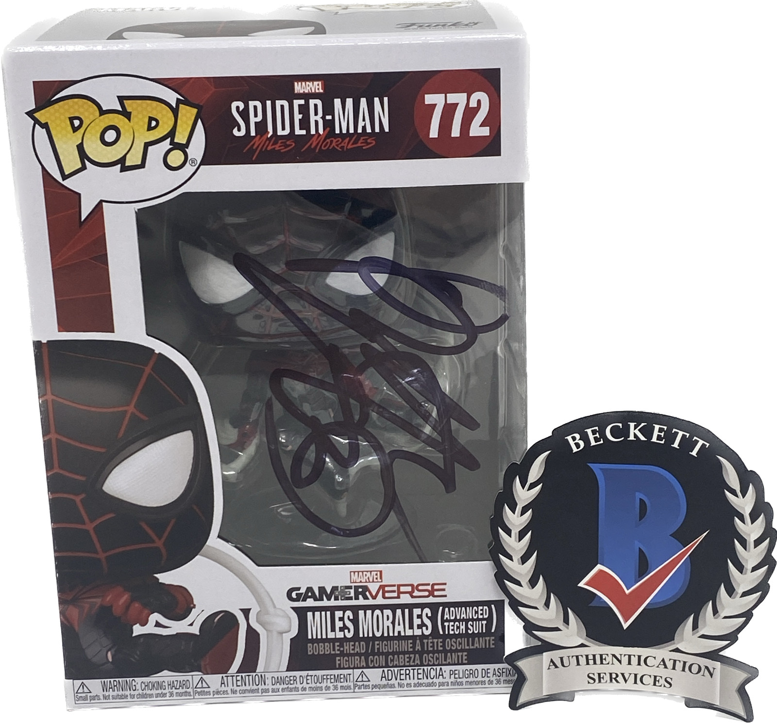 Phil Lord Signed Miles Morales Funko Pop Spider-Man Spider-Verse Beckett COA