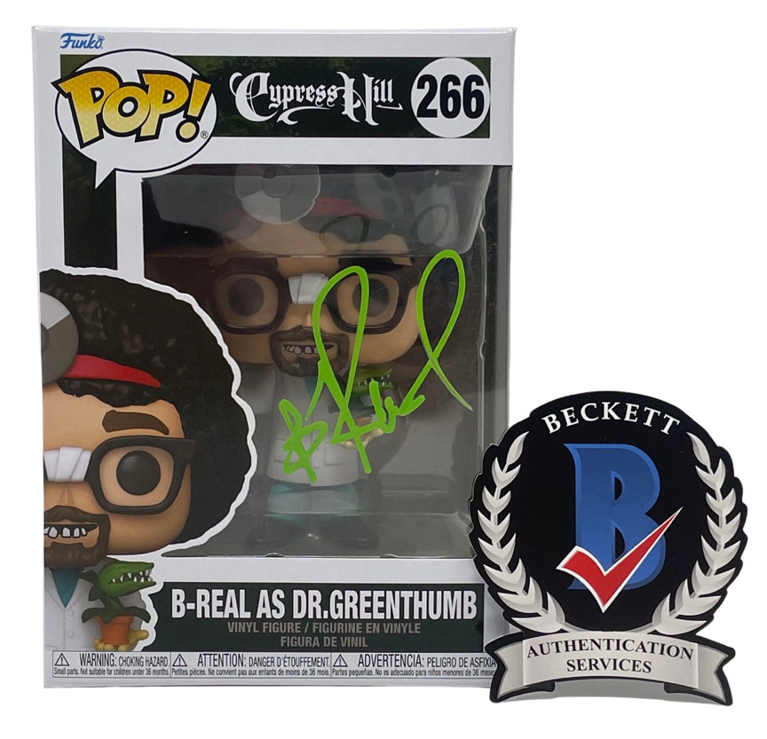 B-Real Signed Autograph Funko Pop As Dr Greenthumb #266 Cypress Hill Beckett COA