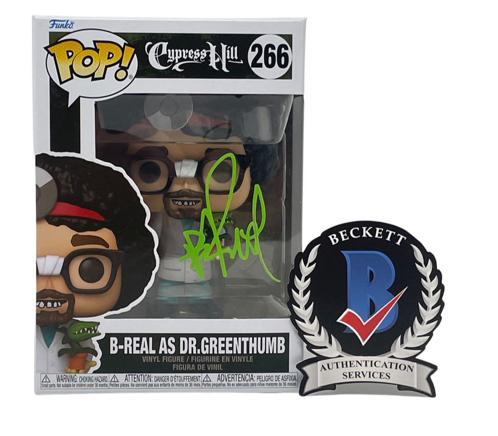B-Real Signed Autograph Funko Pop As Dr Greenthumb #266 Cypress Hill Beckett COA
