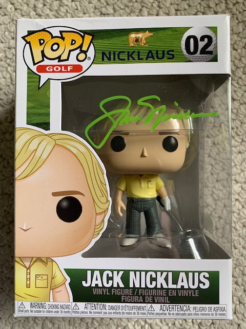 JACK NICKLAUS HAND SIGNED FUNKO POP VERY RARE THE GOLDEN BEAR JSA