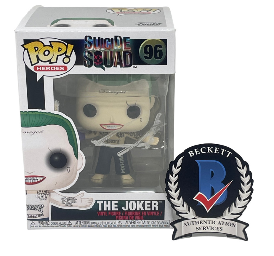 Jared Leto Signed Autographed The Joker Funko Pop Suicide Squad #96 Beckett COA