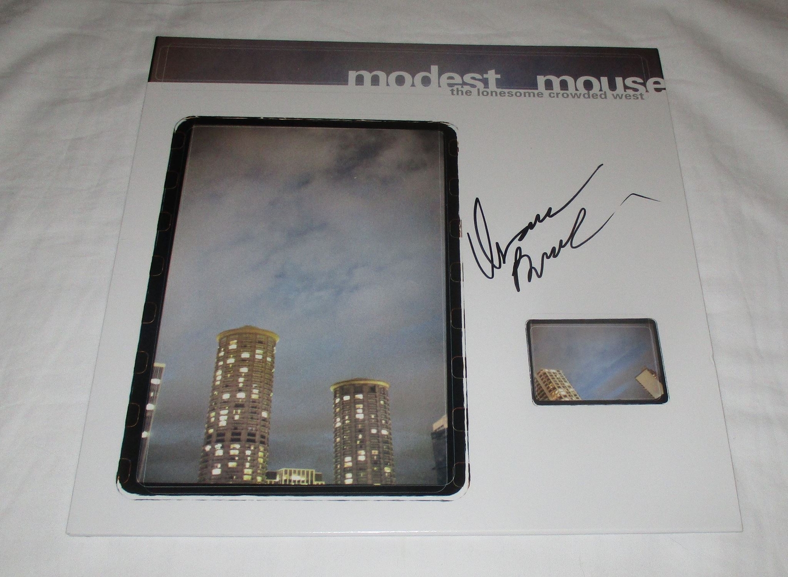 ISAAC BROCK SIGNED MODEST MOUSE THE LONESOME CROWDED WEST VINYL RECORD 2 JSA